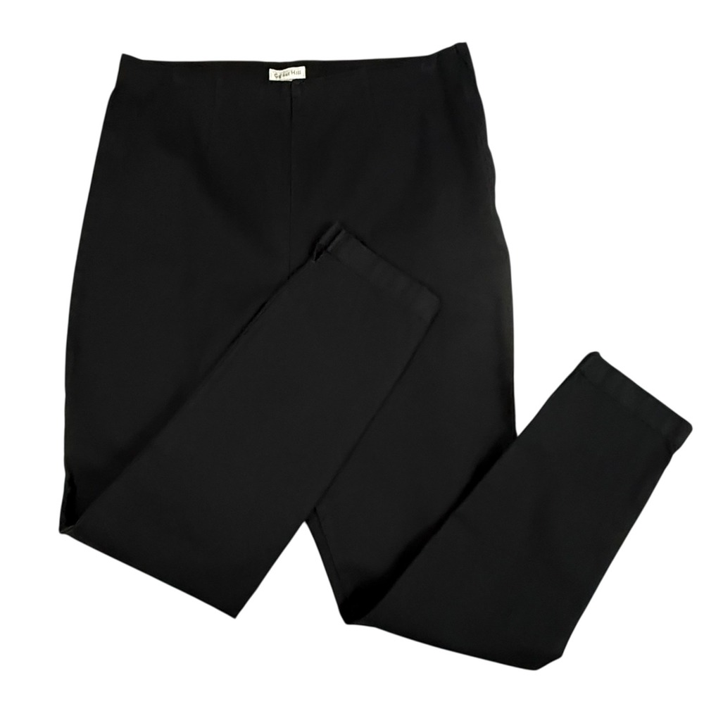 Garnet Hill Pants Women's Size‎ 4 Black Straight Leg Dress Pants Elastic Waist